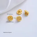 Vergulde koperen geluksslot en munt hangers voor DIY sieraden maken bedels - Gunstig Geluk (G976-6) / 1 Stuk / Goud