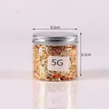 5G high-quality gold leaf flakes in a transparent jar for DIY resin crafts decoration - 5g Gold Foil D157302