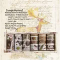 18 rolls of vintage washi tape set with animal and nature motifs for journaling. - 18 Rolls/Box / Jungle Mystery