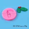 Detailed view of holly leaf silicone mold with dimensions 5.4cm and weight 20g - Holly Leaf (50-2764-A)