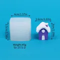 Stampo in silicone casetta di neve con dimensioni per candele e cioccolato fai-da-te. - 4.0cmx4.0cmx3.5cm