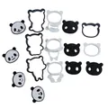 Cute panda-shaped cookie cutter and DIY baking mold set for kitchen cake decorating - Card Packaging