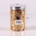 Premium 10g gold foil flakes in 10cm tall clear jar for DIY resin crafts and art decoration - 10g Gold Foil D157303