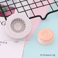 Circular white silicone mold with tire pattern for fondant and chocolate baking crafts - Wheel Style 1 (50-524) / Diameter 5.3CM