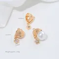 14K vergoldeter Weihnachtsmannmütze-Anhänger mit Zirkonia-Stern für DIY-Schmuck - 14K Gold Weihnachtsmütze Anhänger (G975-1) / 1 Stück/Packung (Ohne Perle) / Gold