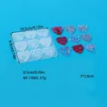 Stampo in silicone a 9 cuori per gioielli in resina fai-da-te, pendenti e orecchini. - Orecchino a Cuore (60-1440)