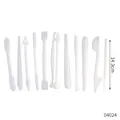 Set di 10 strumenti per modellare torte in pasta di zucchero bianca, punte varie, 14,3 cm - Gruppo di Strumenti di Modellazione Bianco (04024)