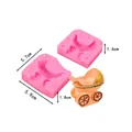 Pink baby carriage silicone mold for DIY fondant cake decoration with dimension markings - Stroller Style (50-1643-A)