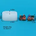 Stampo in silicone dettagliato per casette europee per creare candele e ornamenti - 6.5cmx4.2cmx3.3cm