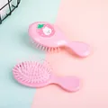 Kompakte rosa Luftkissen-Haarbürste für Mädchen mit einem süßen Erdbeer-Hasen-Motiv - 15-20cm / Erdbeere Hase-Rosa