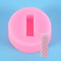 Pink silicone fondant mold with rectangular diamond grid pattern for cake decorating - Diamond Pattern Biscuit Style (50-1995) / Pink