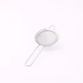 Fine mesh stainless steel flour sieve with long handle for baking and straining - 8cm