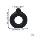 Minimalist black donut-shaped faux ceramic plastic flower vase for modern home decor - S / Black