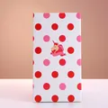 Creative rectangular gift box featuring red polka dots and a cute pink unicorn design - Unicorn (1 Piece) / 1 Bouncing Box