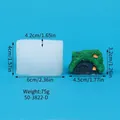 Dimensioni dettagliate e peso dello stampo in silicone a casetta e prodotto finito - 6.0cmx4.0cmx4.2cm
