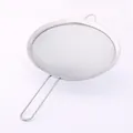 Fine mesh stainless steel flour sifter with long handle for baking and cooking tasks. - 20cm