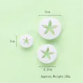 Set van drie witte stervormige fondant uitstekers voor taartdecoratie en DIY bakken - 01068 (3cm-5cm)