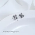 Polierte Edelstahl Buchstabe X Zwischenperle für handgefertigten DIY Schmuck - Buchstabe X (H79-X) / 1 Stück / Stahlfarbe