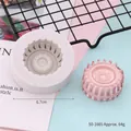 Professional silicone car tire mold for fondant cakes, 6.7cm diameter, approx. 64g - Wheel Style 4 (50-1665) / 6.7cm Diameter
