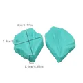 Türkis Silikonform Rosenblatt mit Maßen 4cm x 2.8cm für die Kuchendekoration - 50-979-C