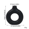 Black donut-shaped minimalist plastic vase with 19.8cm height dimensions - M / Black