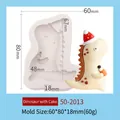 Stampo in silicone dinosauro per decorazioni torte fondente e artigianato fai da te - Dinosauro con Torta (50-2013) / Grigio