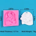 Détail montrant les dimensions du moule en silicone à relief floral - Style Fleur en Relief / 50-3795-A / Rose