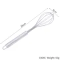 Frusta a mano professionale in acciaio inox con dimensioni 28 cm di lunghezza e 6 cm - Impugnatura Completamente in Acciaio Inox (03046)