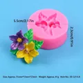 Silicone leaf flower mold for fondant cake decoration with dimension indicators - Camellia (50-3214-A)