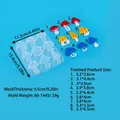 Stampo in silicone a forma di fungo per orecchini in resina con misure dettagliate - Ciondolo Fungo (60-1445)