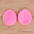 Rosa Silikonform in Blattform für Tortendeko mit 7x6cm Größenmarkierungen - 50-944-A