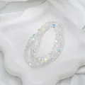 Detaillierte Makroaufnahme von schillernden, unregelmäßig facettierten Kristallperlen - Irisierender Facettierter Stil (2#) / 90 Stück/Packung