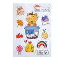 Cute cartoon PVC stickers with cat and milk design for laptop or luggage - Milk Tea Cat