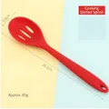 Red silicone slotted cooking spoon for kitchen use with 26.5cm length and weight - Cooking Slotted Spoon / Red