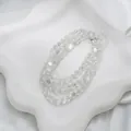 Detailansicht irisierender, unregelmäßig facettierter Kristallglasperlen für DIY-Schmuck - Irisierender Facettierter Stil (3#) / 90 Stück/Packung