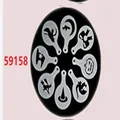Professional coffee latte art stencils with Halloween patterns for cake decoration and mousse - Halloween Theme (59158) / Set of 8