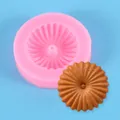 Stampo in silicone liquido rosa per creare forme rotonde ondulate in cioccolato - Forma Ingranaggio Ondulato (50-1996) / Rosa