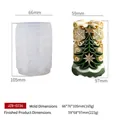 Silikonform für Weihnachtsbaum-Kerzen mit Angabe der Form- und fertigen Produktgröße - JZB-0236