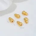24K vergulde kalebas kralen voor het maken van prachtige DIY-sieraden met maten - Geborstelde Fleskalebas Tussenkraal (Z481-2) / 8.9x6.0mm (1 Stuk)