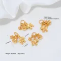24K vergulde zirkoon hanger bedel voor DIY sieraden maken met afmetingen - Gelukspaard Bloem Hanger (G974-2) / 1 Stuk