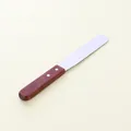 Espátula recta de acero inoxidable con mango de madera para decorar pasteles y crema - Mango de Madera Espátula Recta (78113) / Tamaño 6 Pulgadas