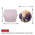 3D moon tulip candle silicone mold with size dimensions for DIY aromatherapy ornaments - Tulip Style (JZB-0225)