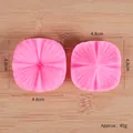 Zwei Stück rosa Silikon-Rosenblatt-Aderform für Zuckerblumen-Backdekoration, 4.8 cm groß - 50-940-A
