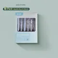 Premium set of 6 quick-dry click gel pens 0.55mm in sea salt blue aesthetic packaging - 0.5mm (6 Pieces) / Sea Salt Milk