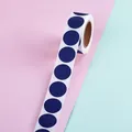 Dunkelblaue runde selbstklebende Aufkleberrolle zum Markieren und Versiegeln von Geschenken - Dunkelblau Rund Stil / 500 Blatt/Rolle