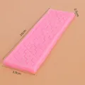 Pink fondant silicone mold with bark texture mat for decorative cake border edging - Geometric Bark Texture (50-1564-A) / 16x3.9x0.5cm / Pink