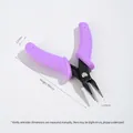 Pince à bijoux DIY professionnelle à manche violet pour perlage et enroulement de fil - Pince à Bec Rond Violette (D58-2) / 1 Pièce (Env 95mm)