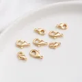 Λεπτομερής προβολή κουμπωμάτων αστακού 14K για την κατασκευή κοσμημάτων - 901 (6x10mm) Κούμπωμα Μόνο (Χωρίς Κρίκο) 1 Τεμάχιο/Συσκευασία / Επίχρυσο 14Κ
