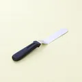 Espátula acodada profesional de acero inoxidable con mango negro para decoración de tartas - Mango de Plástico Espátula Acodada (78116) / Tamaño 6 Pulgadas