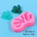 Close-up of cactus silicone mold with dimensions 8.4cm by 5cm and finished samples. - Cactus Style (50-554-A) / 50-554-A